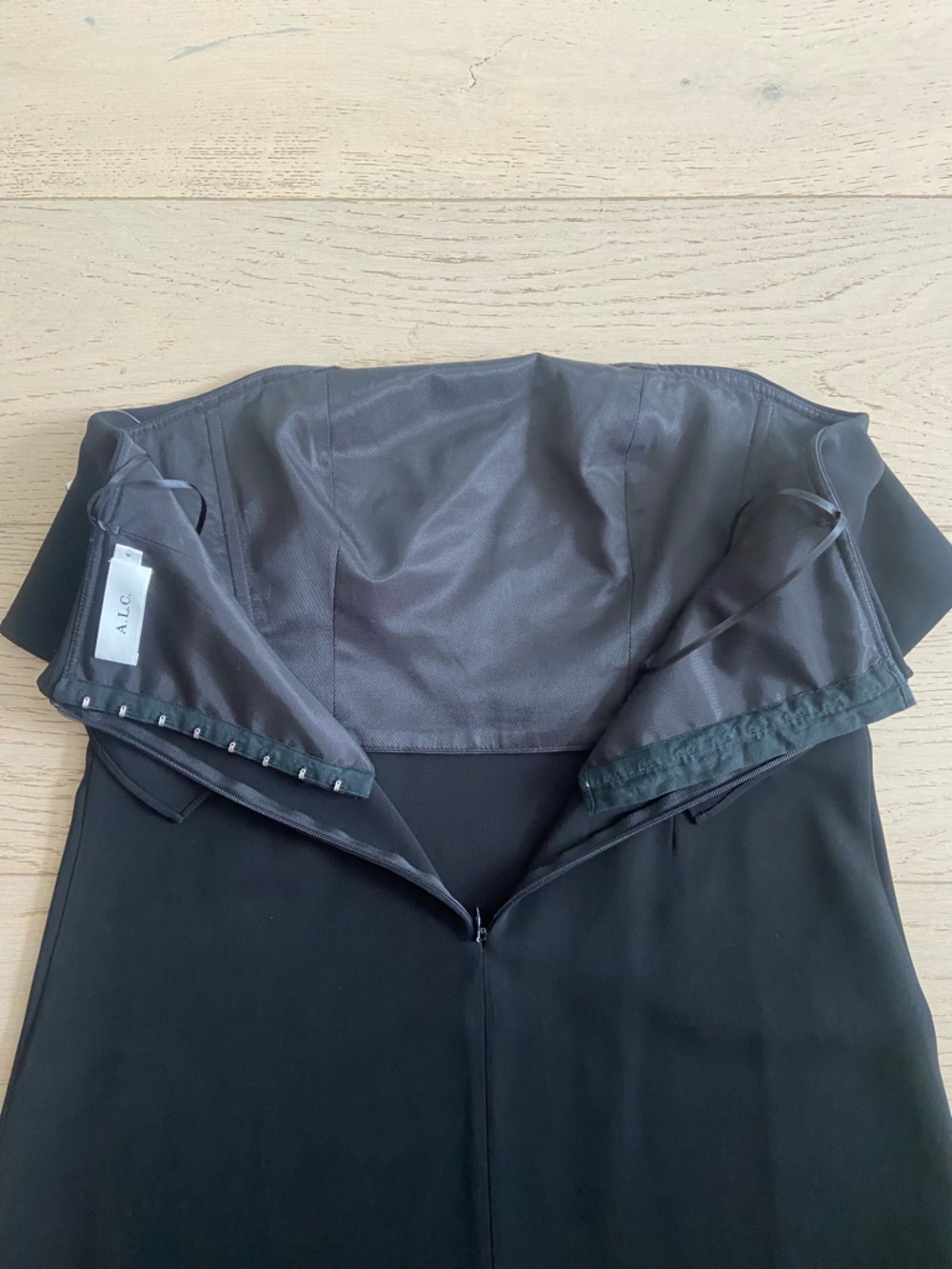 Revolve A.L.C. Romy Strapless Mini Dress Black Ruffle Size 4 NWOT - Picture 8 of 10